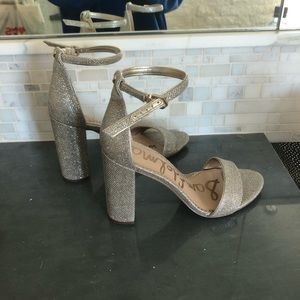 Sam Edelman Sparkly silver heels 8